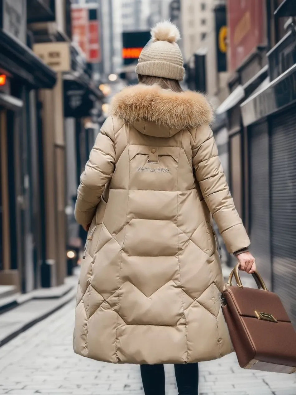 Women's Puffer Coat – The Delphine-Rose by Huna – view 15