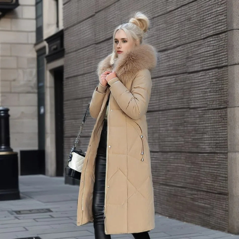 Women's Puffer Coat – The Delphine-Rose by Huna – view 17