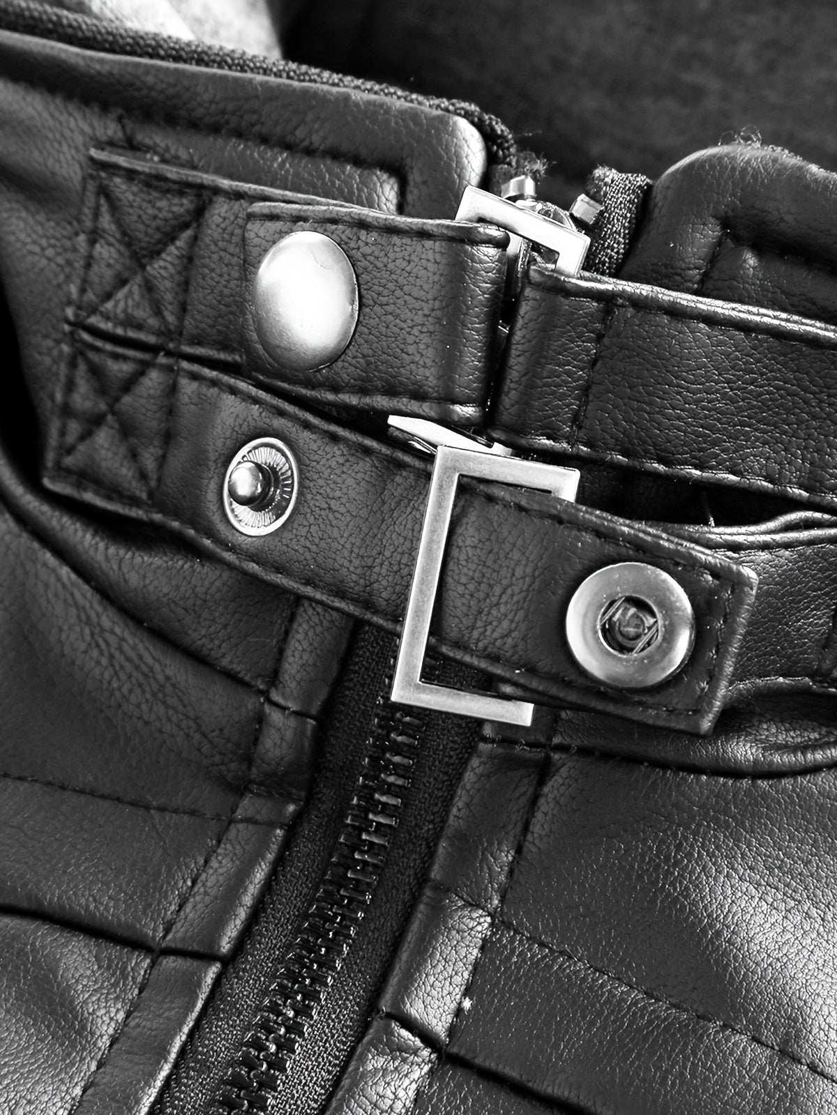 Men's hooded pu leather jacket – The Maddox by Huna – view 21