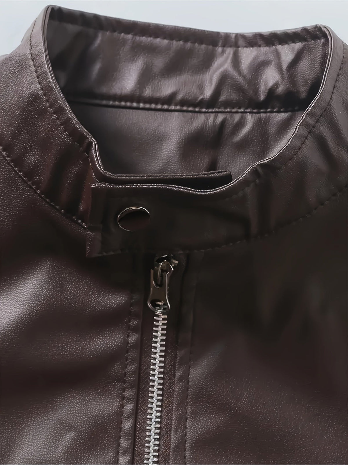 Men's pu leather moto jacket – The Bryson by Huna – view 10
