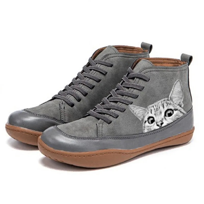 Women's cat ankle boots – The Luna by Huna – view 3