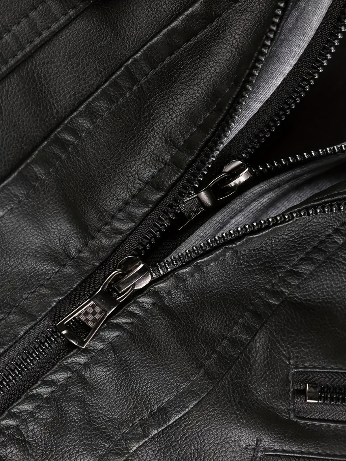 Men's hooded pu leather jacket – The Maddox by Huna – view 8