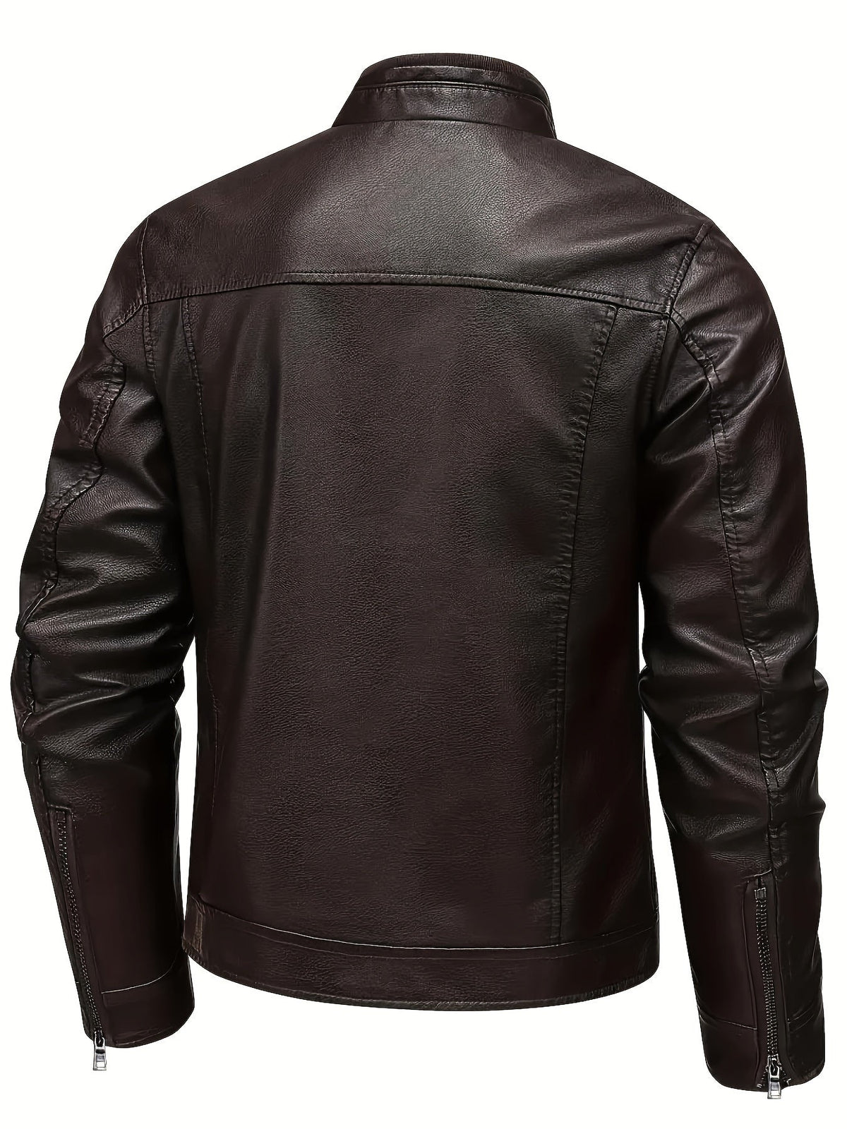 Men's pu leather moto jacket – The Tobin by Huna – view 3