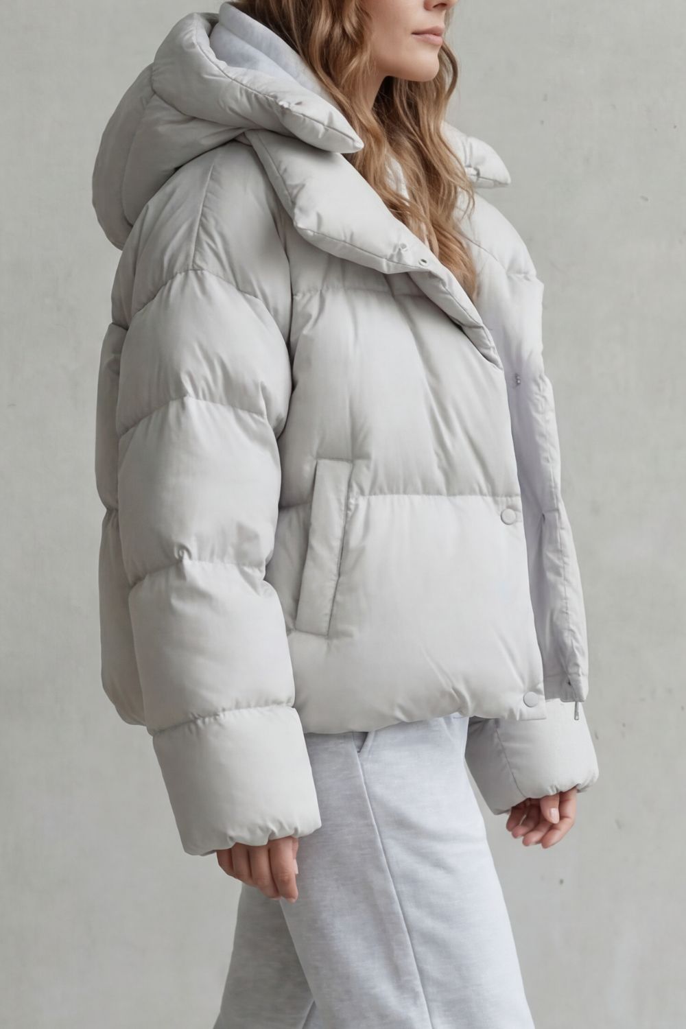 Women's Cropped Puffer Jacket – The Heliadora, view 4