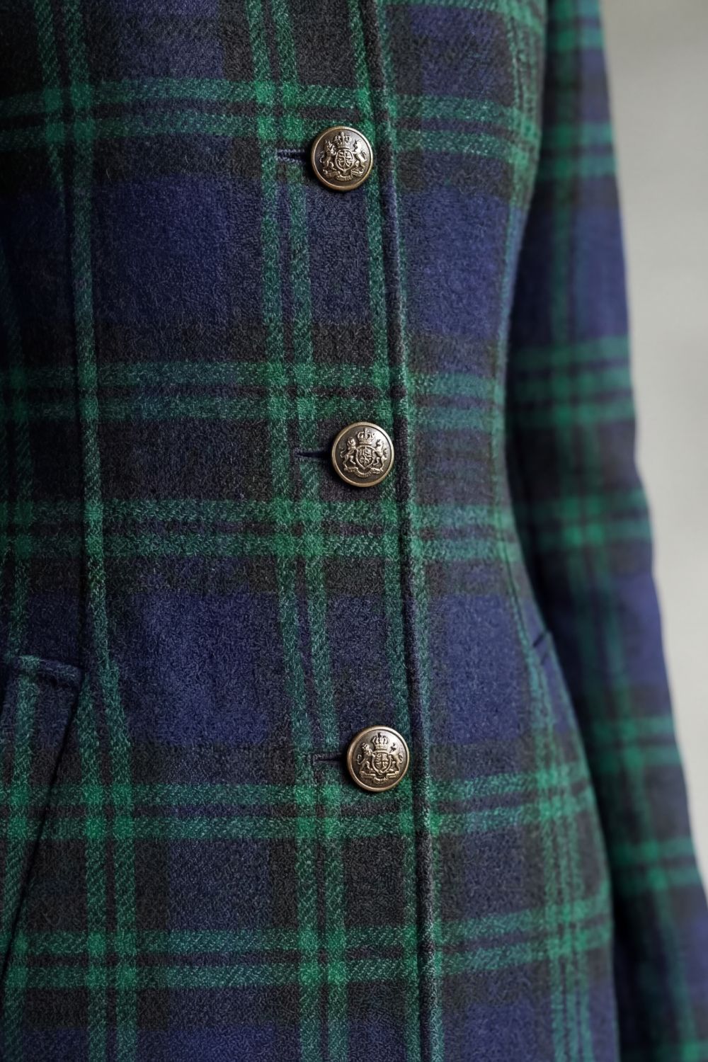 Women's check wool coat – The Damarielle by Huna – view 5