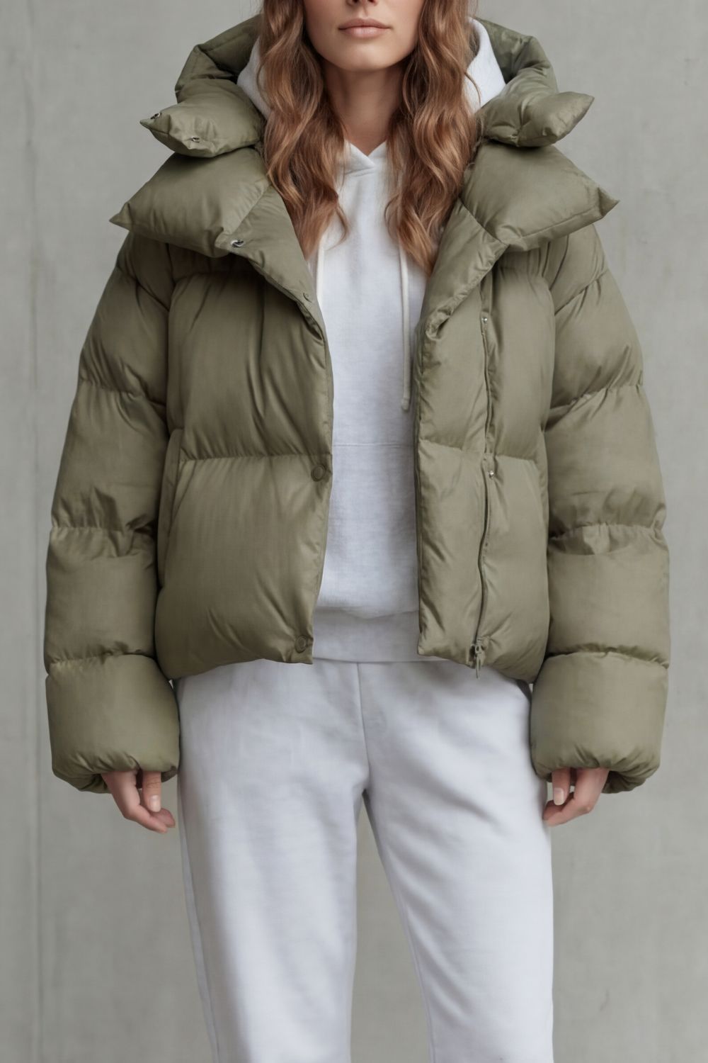 Women's Cropped Puffer Jacket – The Heliadora, view 5