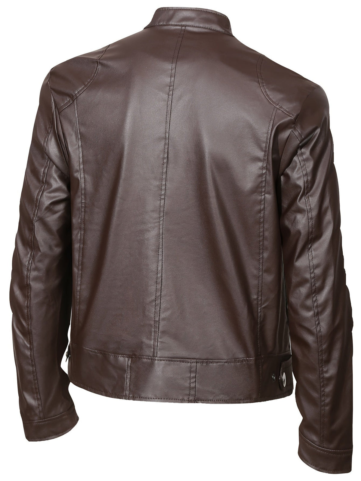 Men's pu leather moto jacket – The Roman by Huna – view 4