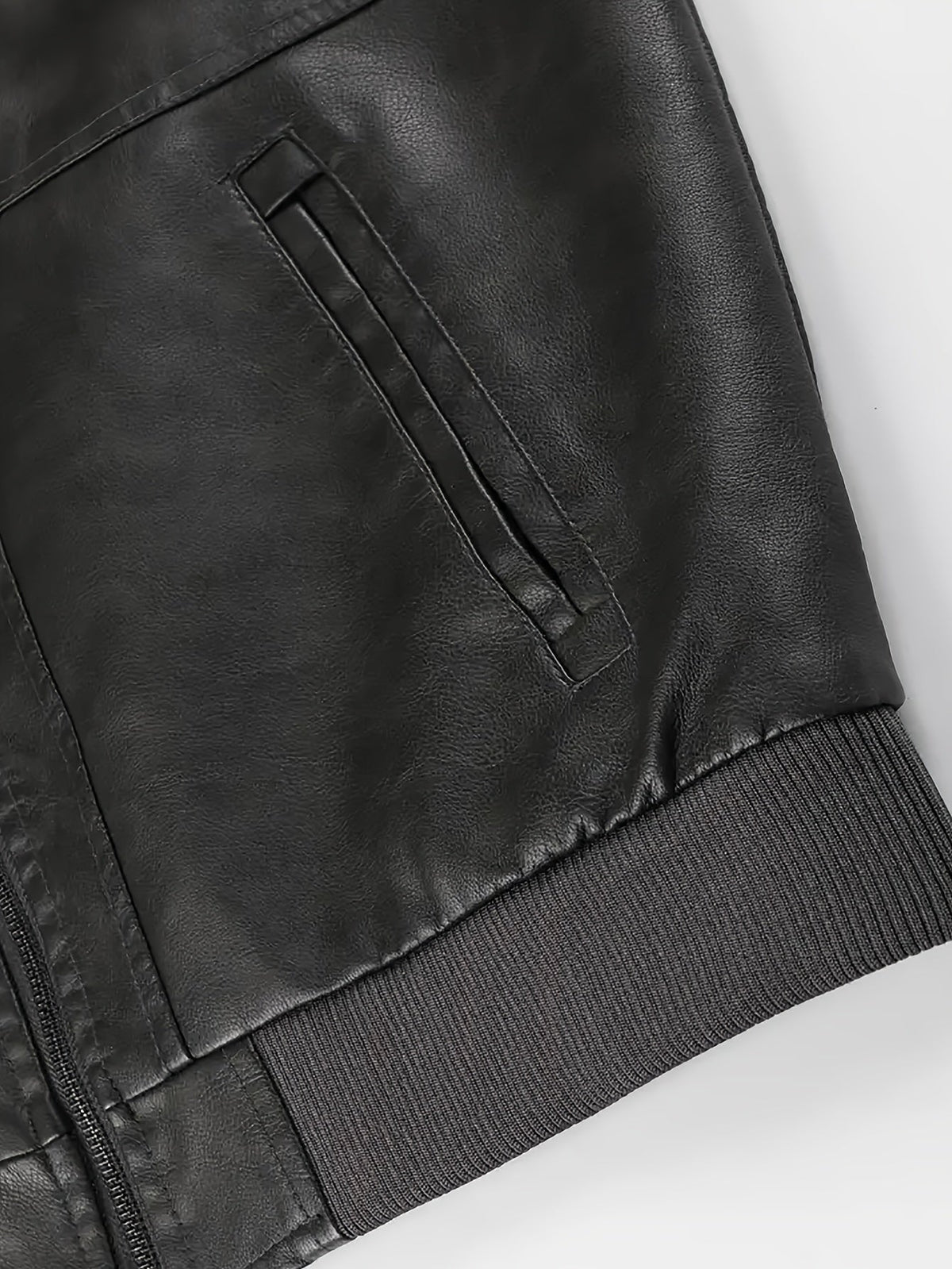 Men's hooded pu leather jacket – The Maddox by Huna – view 7