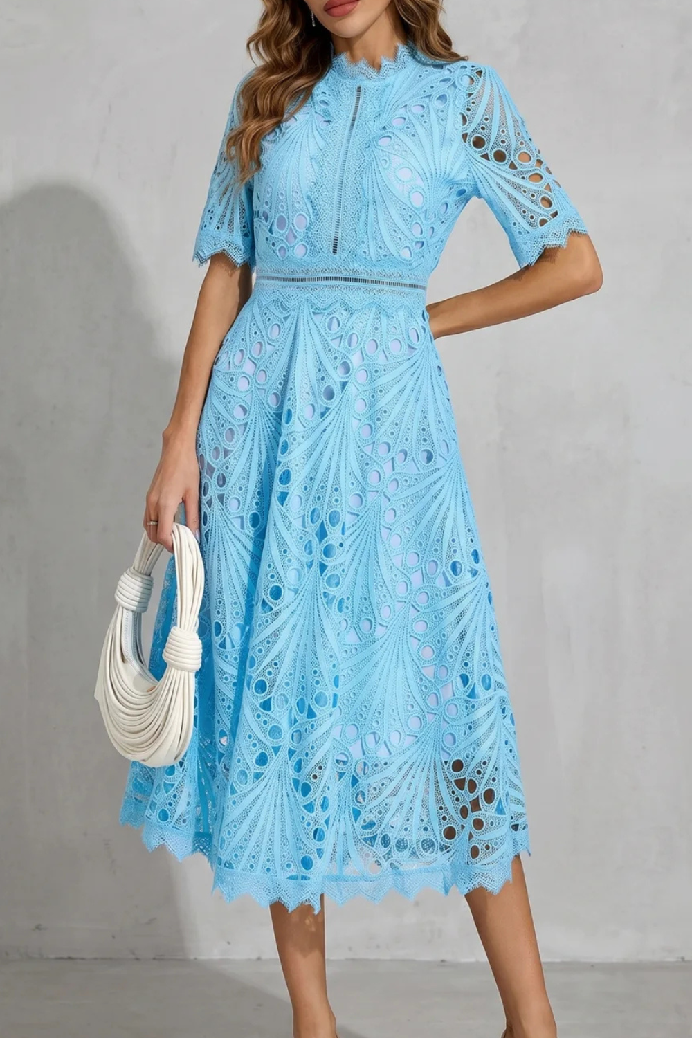 Women's lace midi dress – The Ameliane by Huna – view 7