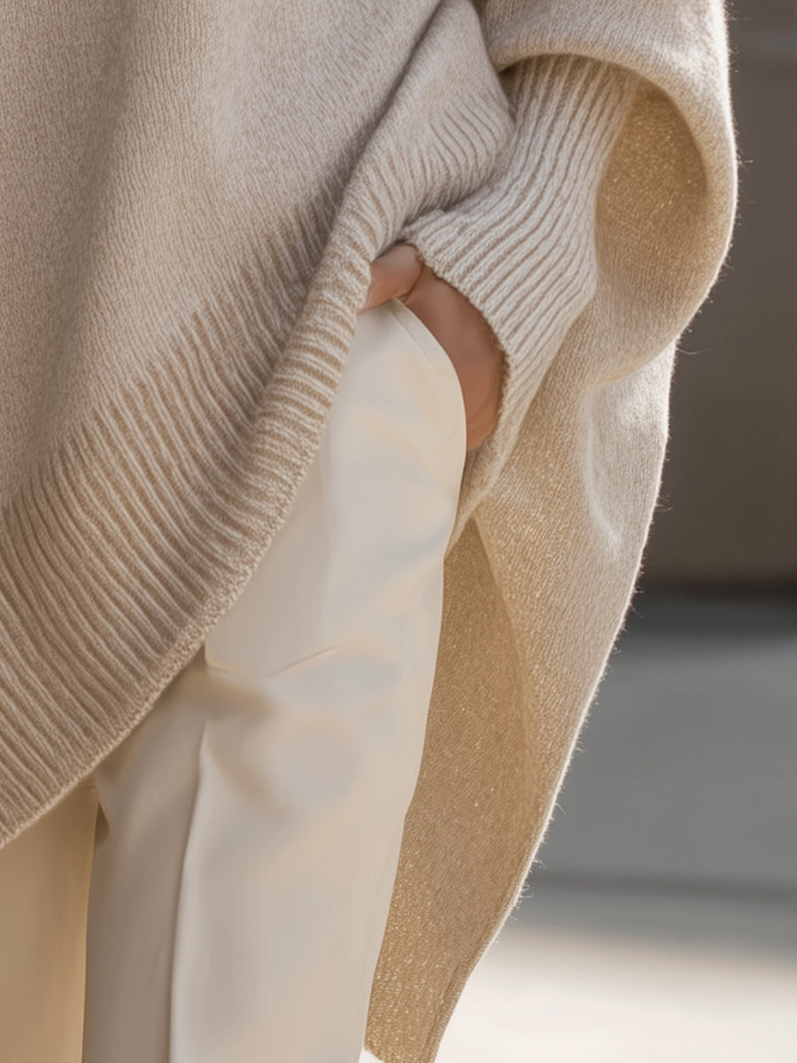 Women's Oversized Knit Jumper – soft mid-weight layer – product view 5