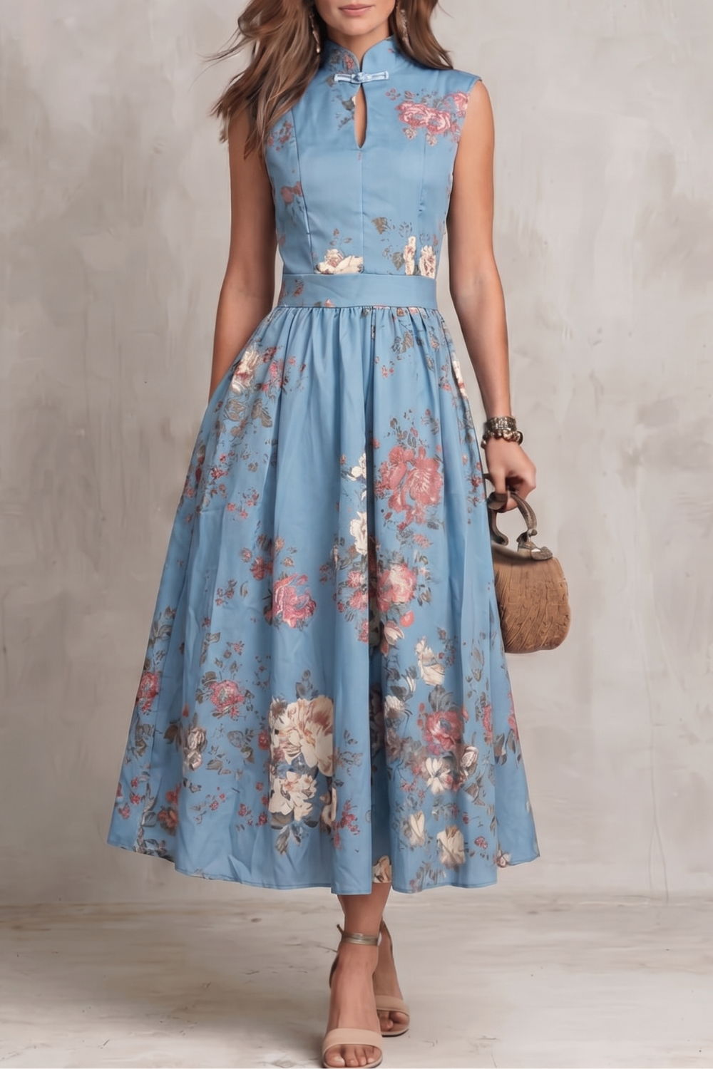 Women's floral midi dress – The Briarose by Huna – view 9