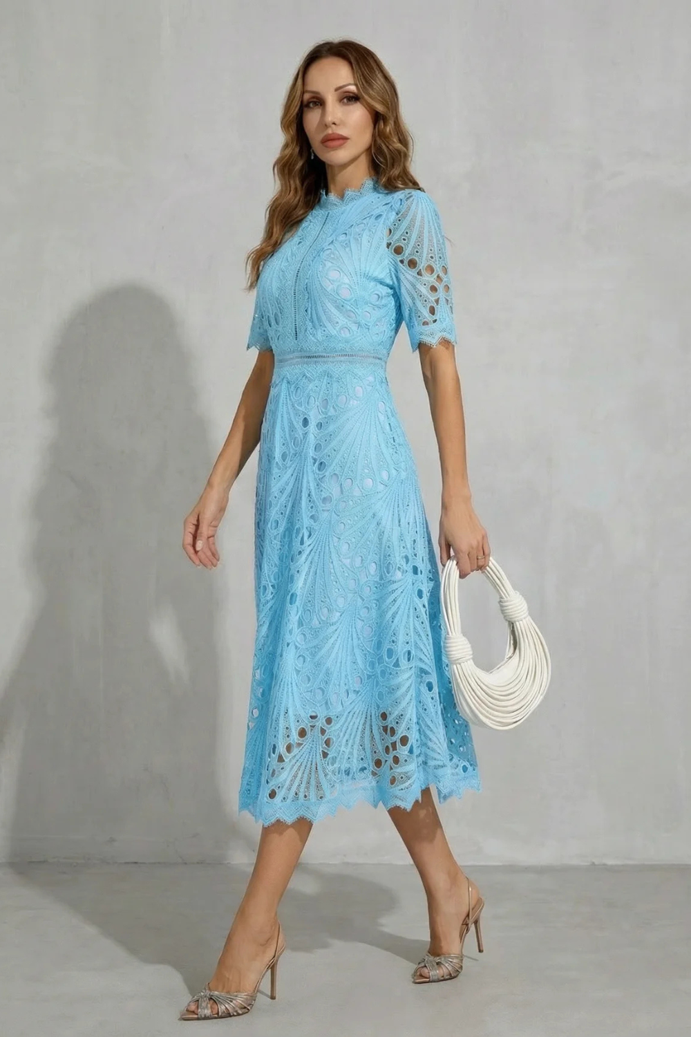Women's lace midi dress – The Ameliane by Huna – view 9
