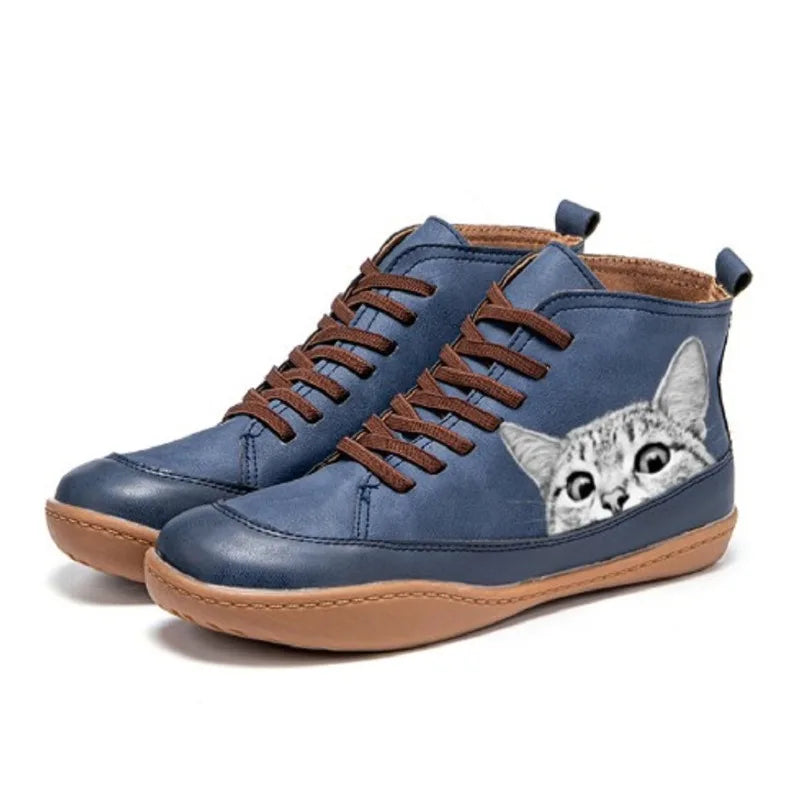 Women's cat ankle boots – The Luna by Huna – view 4