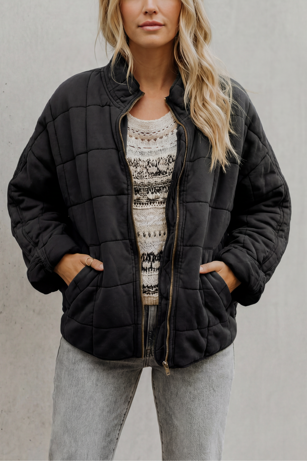Women's quilted jacket – The Hesperine by Huna – view 11
