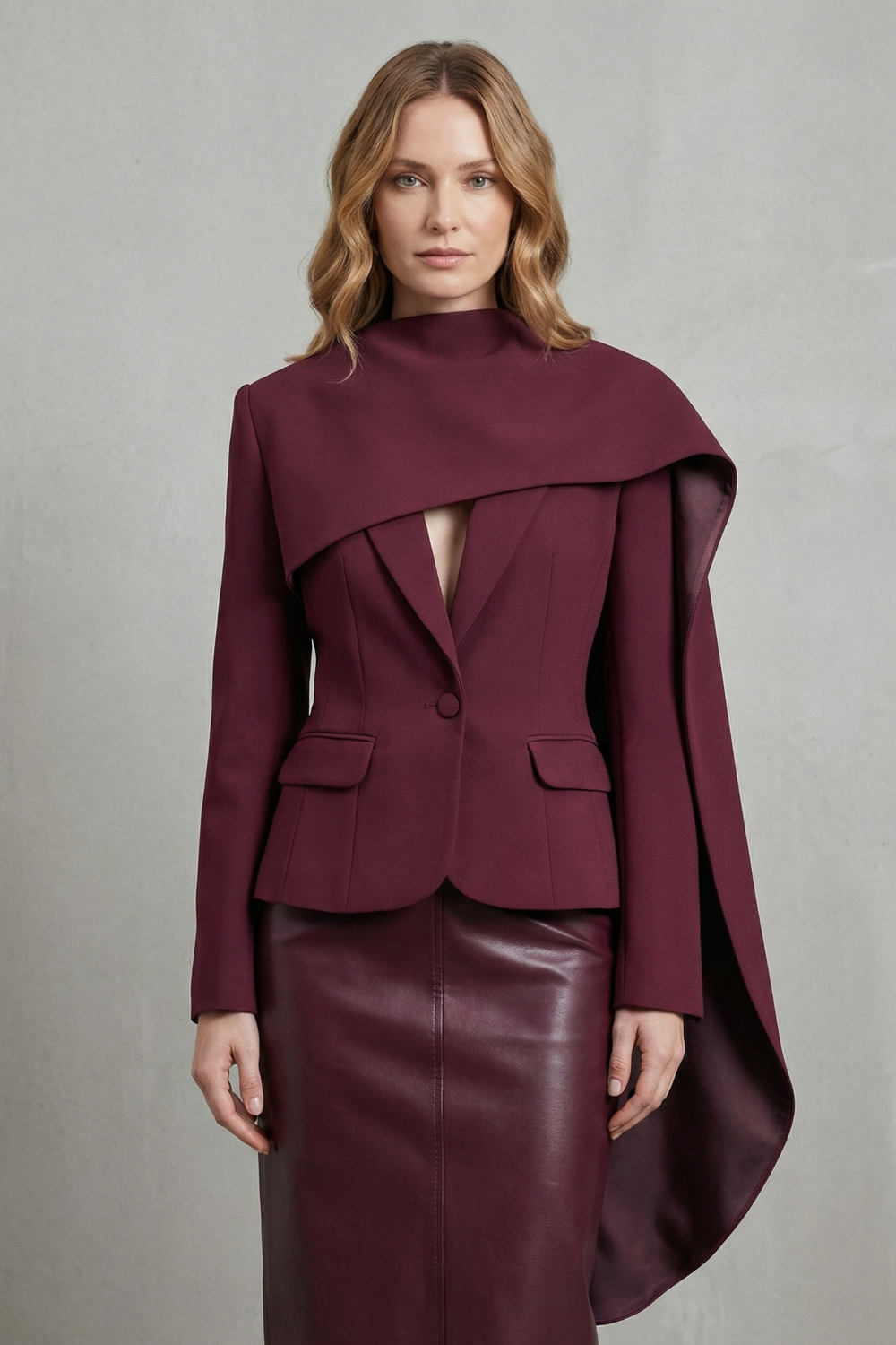 Women's Asymmetric Blazer – The Persephone-Rose, view 2
