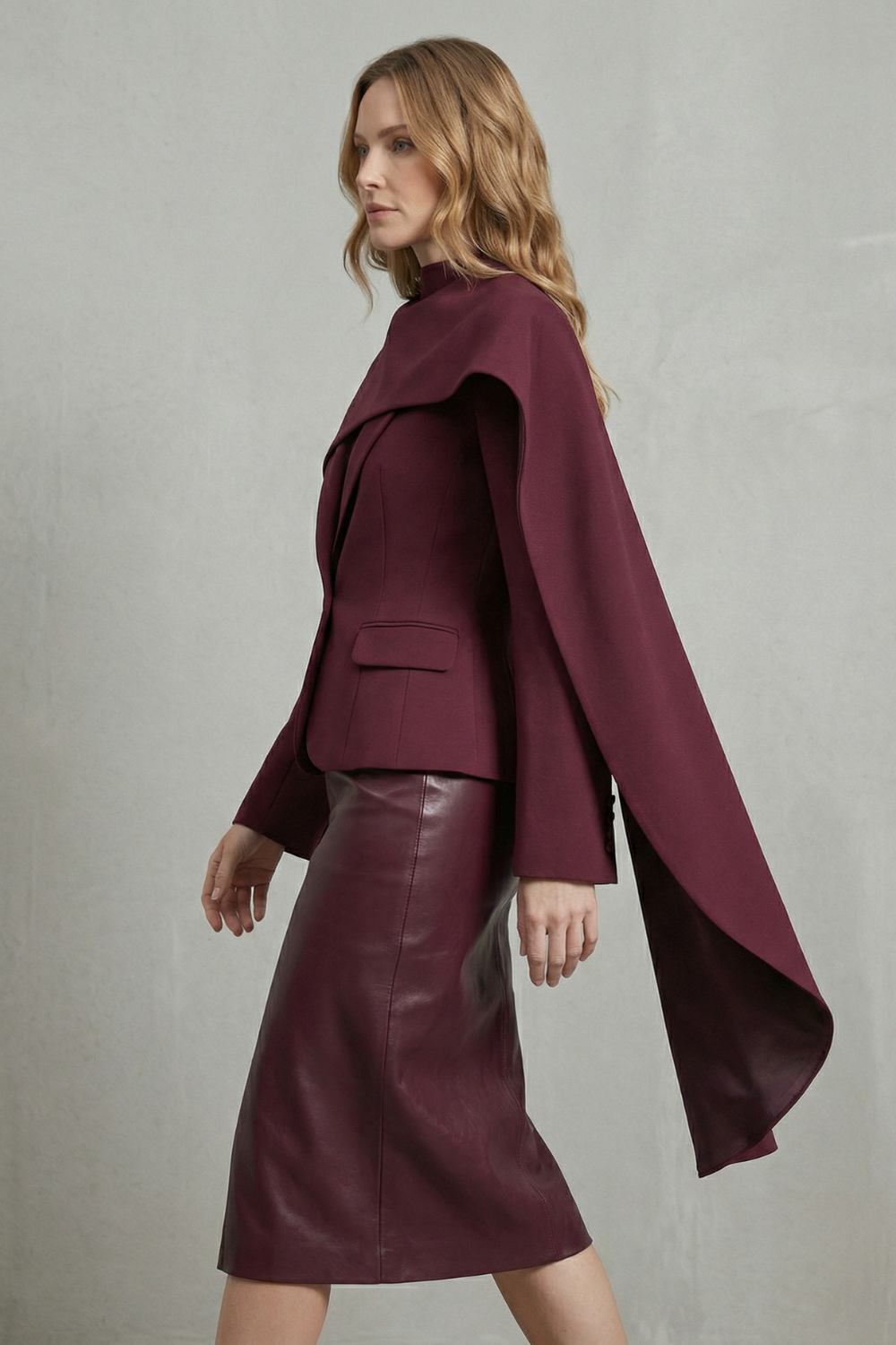 Women's Asymmetric Blazer – The Persephone-Rose, view 3