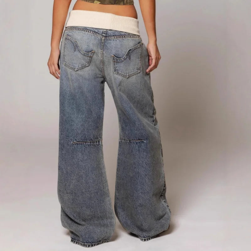 Women's Baggy Jeans UK – statement seam, view 4