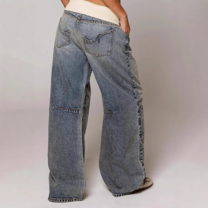 Women's Baggy Jeans UK – statement seam, view 5
