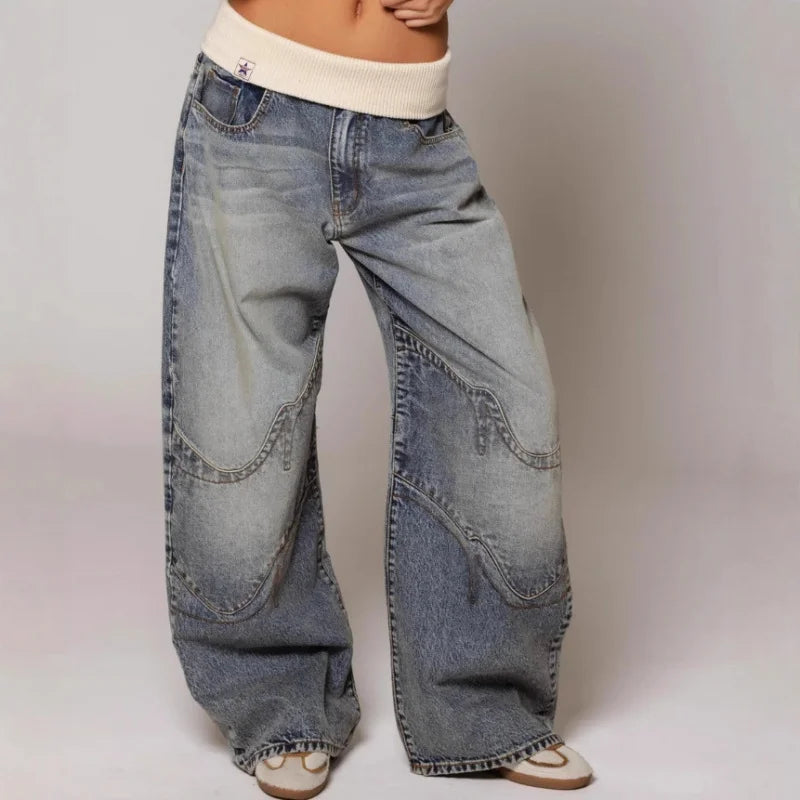 Women's Baggy Jeans UK – statement seam, view 6