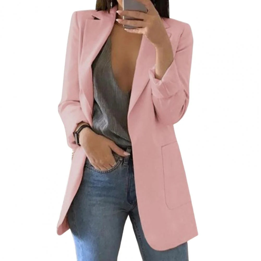 Women's Longline Blazer UK – open front, view 4