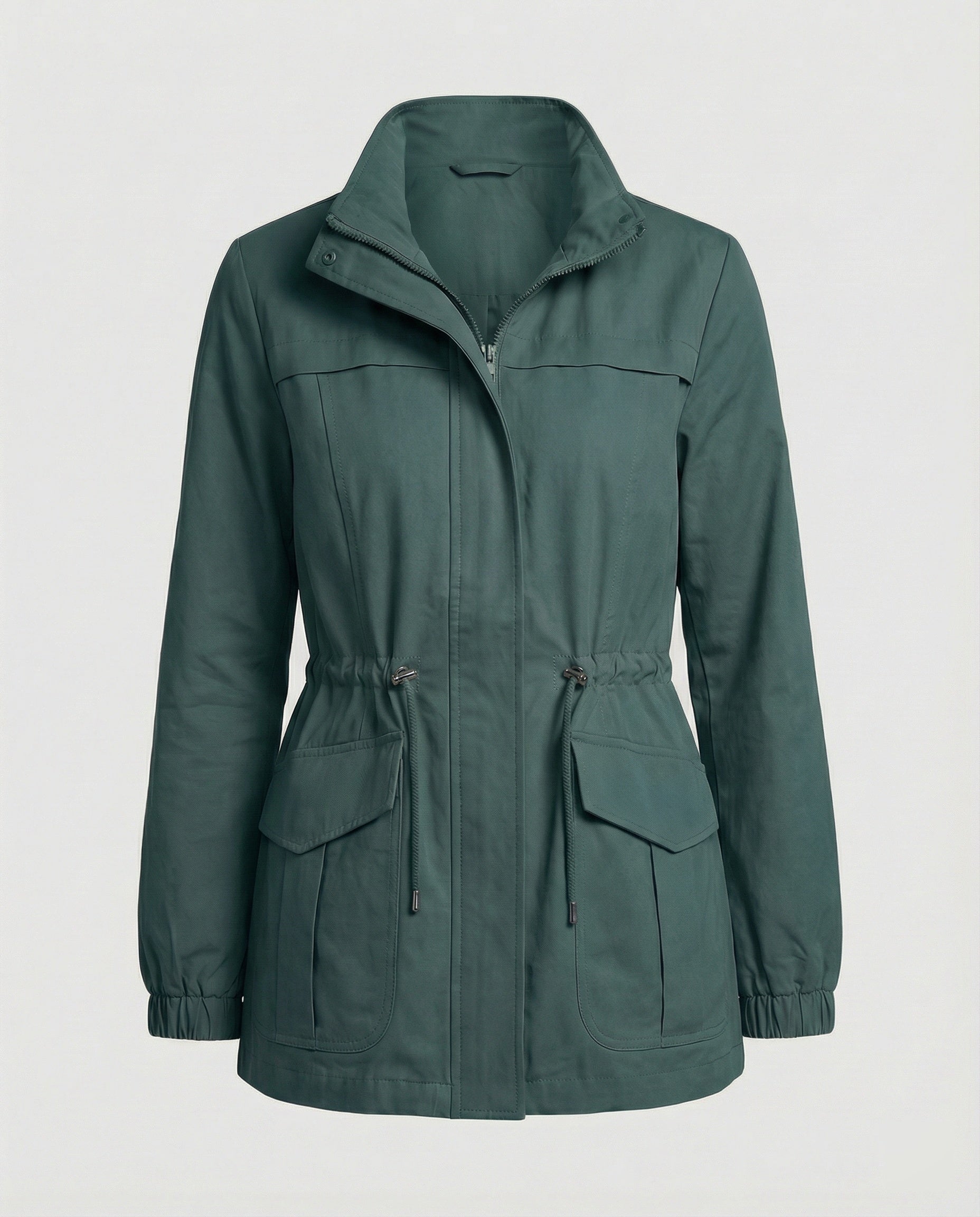 Women's Utility Jacket UK – Drawstring Waist Flap Pockets | The Sunniva | Huna