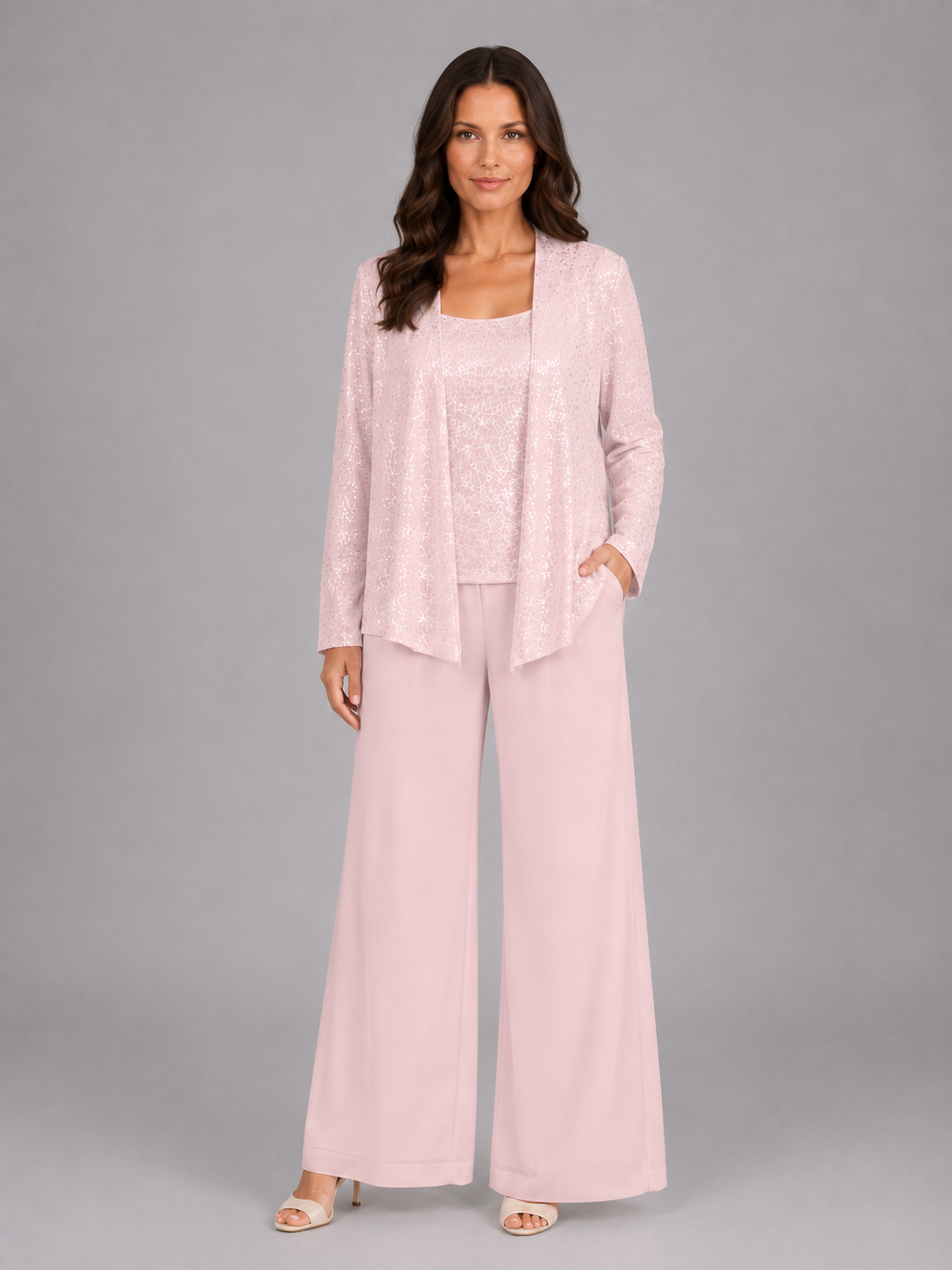 Women's Sequin Trouser Suit UK – three-piece occasion, view 7