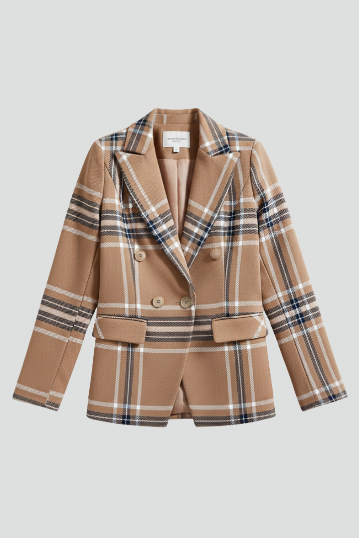 Elegant Women’s Textured Blazer with Classic Lapels