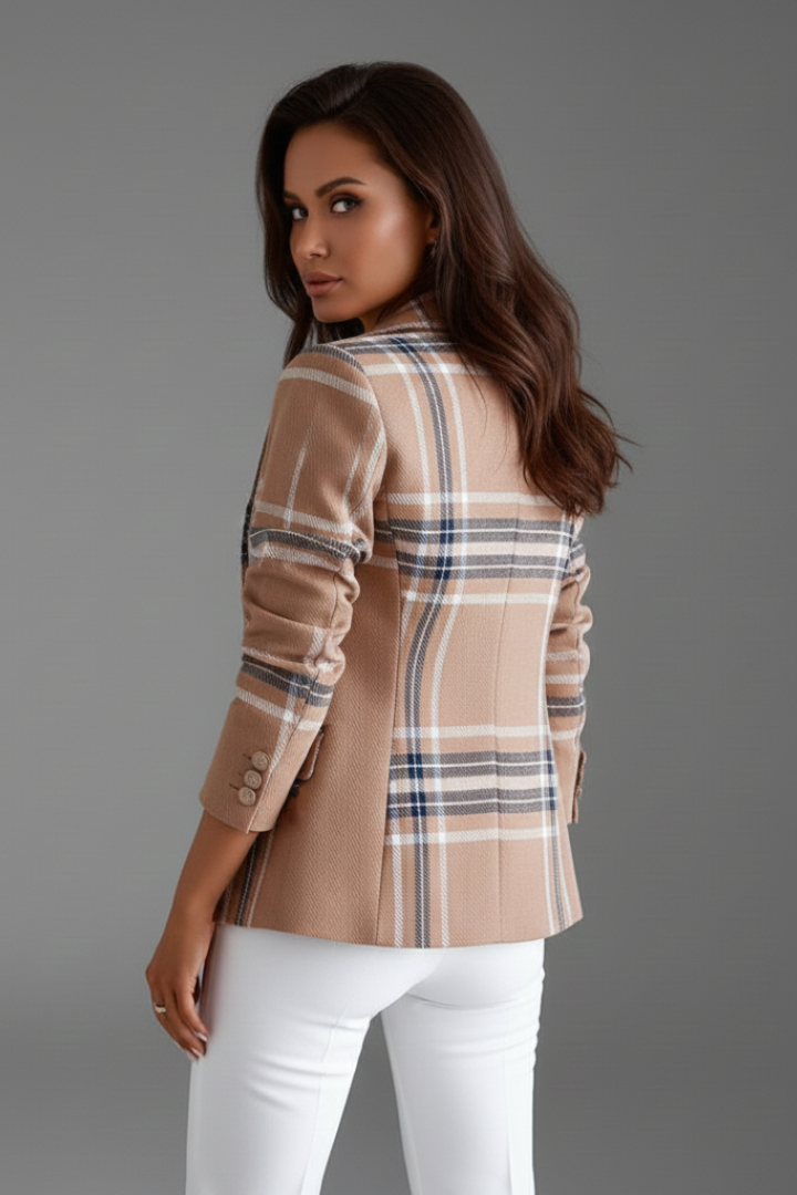 Elegant Women’s Textured Blazer with Classic Lapels