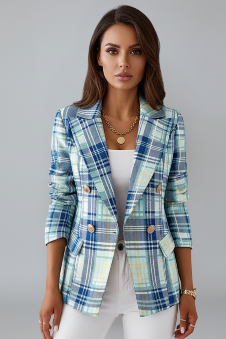 Elegant Women’s Textured Blazer with Classic Lapels