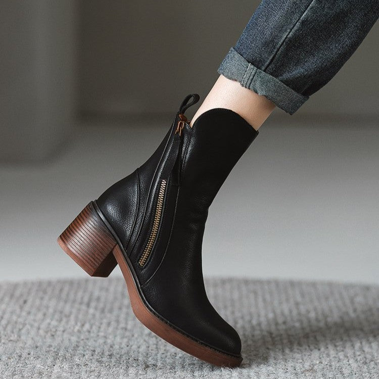 Women's Leather Boots UK – mid calf everyday, view 5