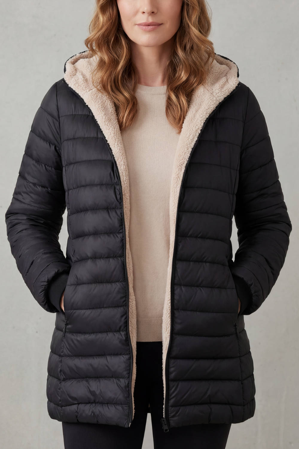 Women's Hooded Puffer Jacket – The Isabelette, view 1