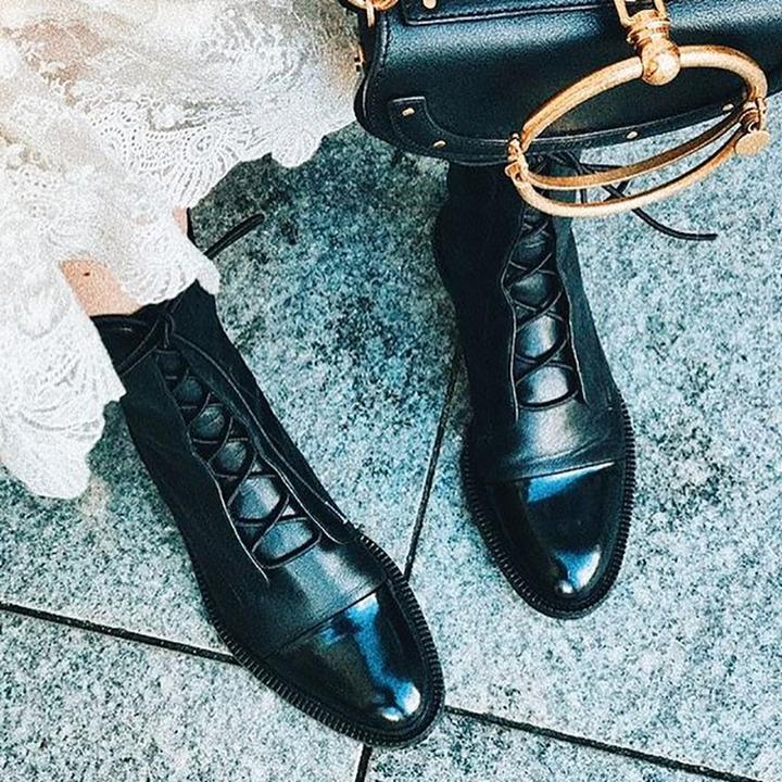 Women's lace-up ankle boots – The Sophia by Huna – view 8