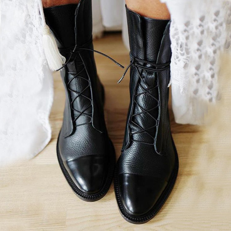 Women's lace-up ankle boots – The Sophia by Huna – view 1
