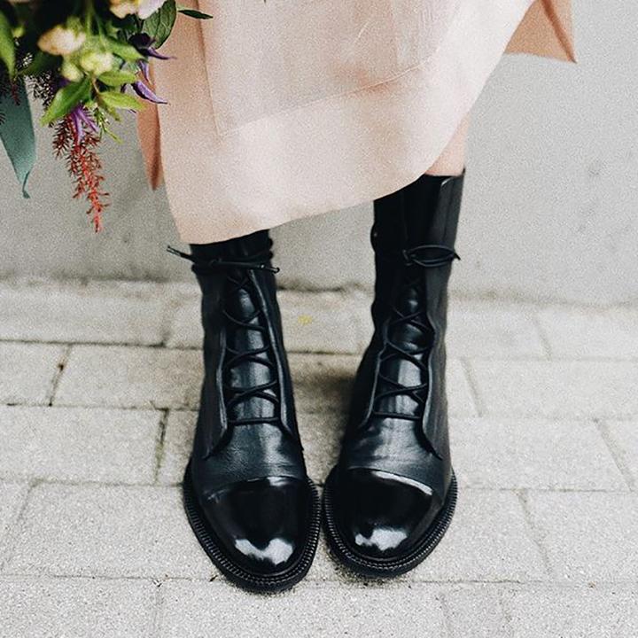 Women's lace-up ankle boots – The Sophia by Huna – view 5
