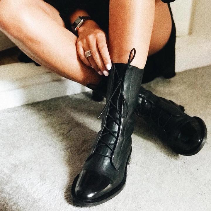 Women's lace-up ankle boots – The Sophia by Huna – view 10