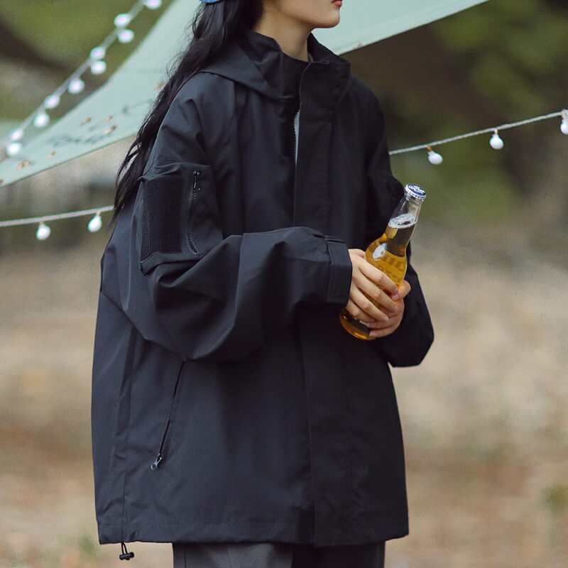 Women's Water-Resistant Jacket UK – outdoor hooded layer, view 1