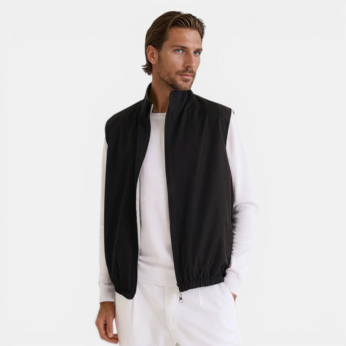 Men's reversible gilet – The Tobias by Huna – product view 1
