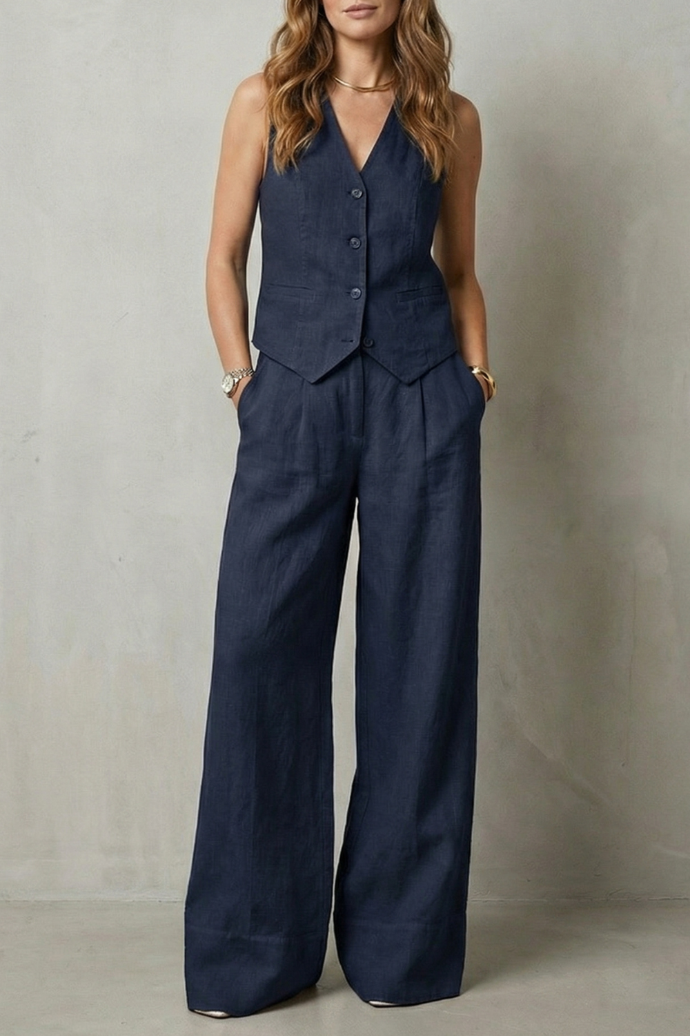 Women's Vest and Trouser Set – The Xanthelle, view 15