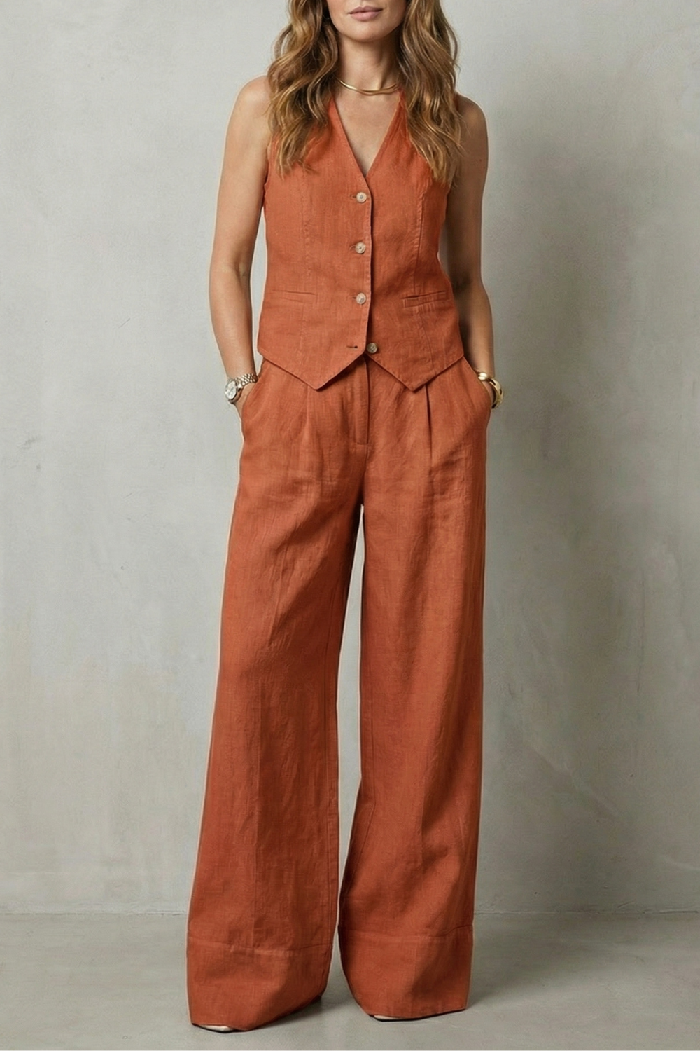 Women's Vest and Trouser Set – The Xanthelle, view 19