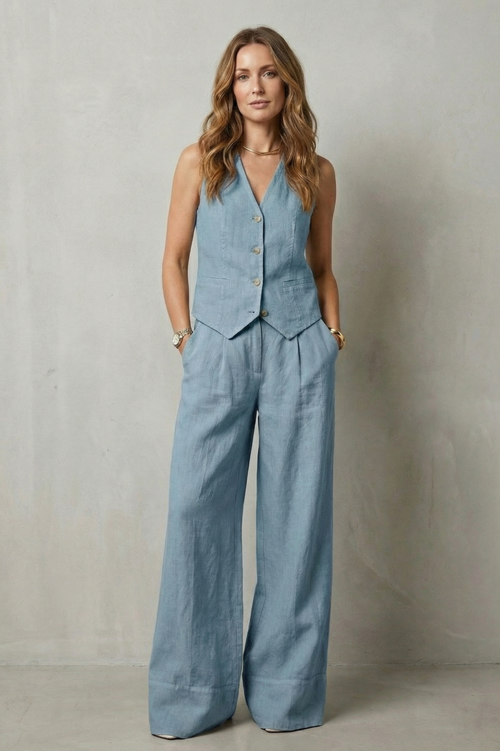 Women's Vest and Trouser Set – The Xanthelle, view 18