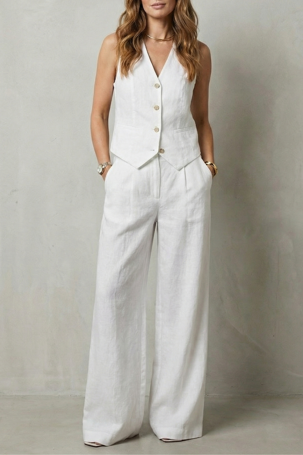 Women's Vest and Trouser Set – The Xanthelle, view 11