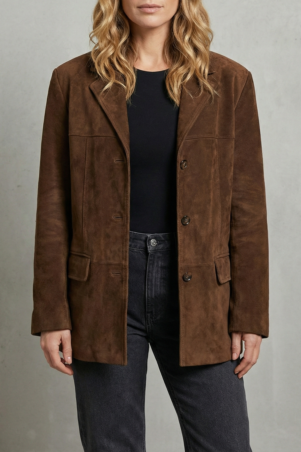 Women's Suede Blazer – The Quenavelle, view 1