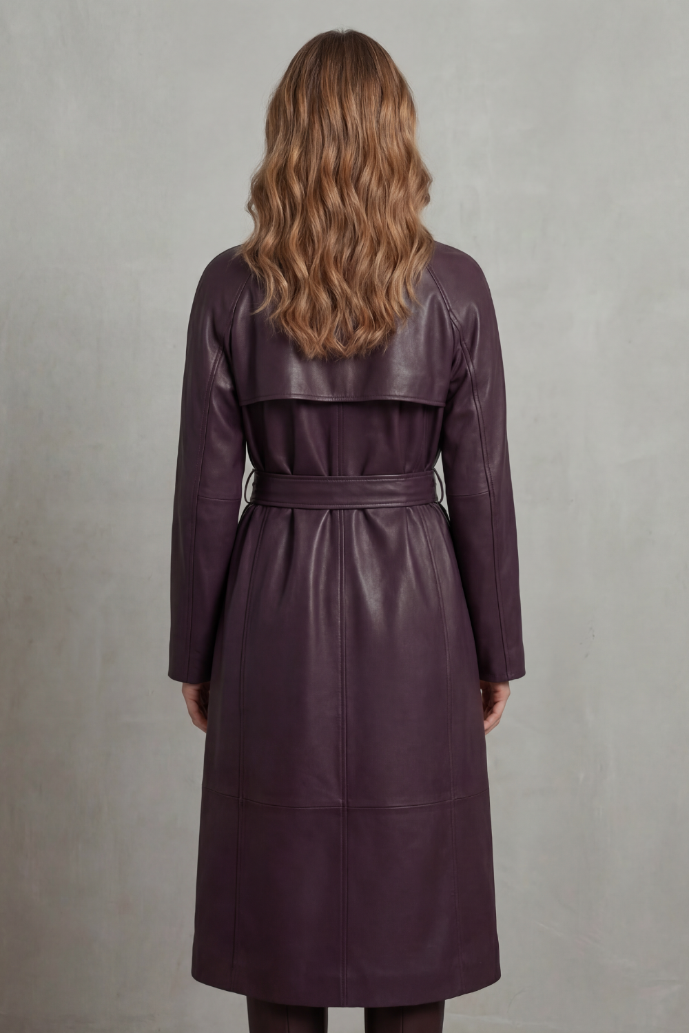 Women's faux leather trench – The Oriandra by Huna – view 4
