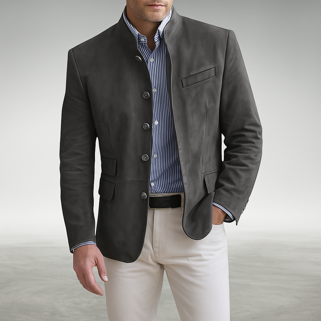 Men's button cardigan – The Adrian Knit by Huna – view 1
