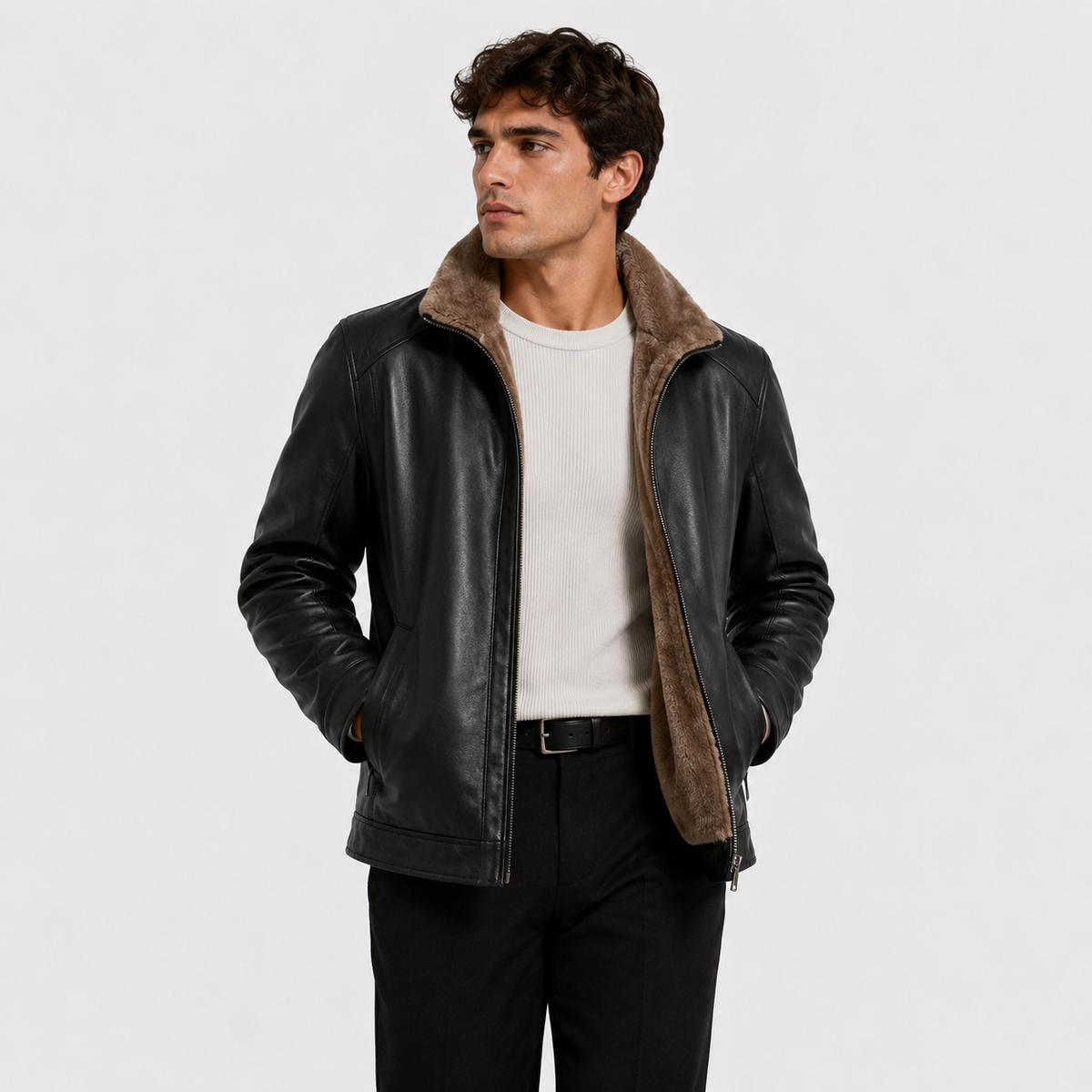 Men's zip front jacket – The Redford by Huna – product view 5
