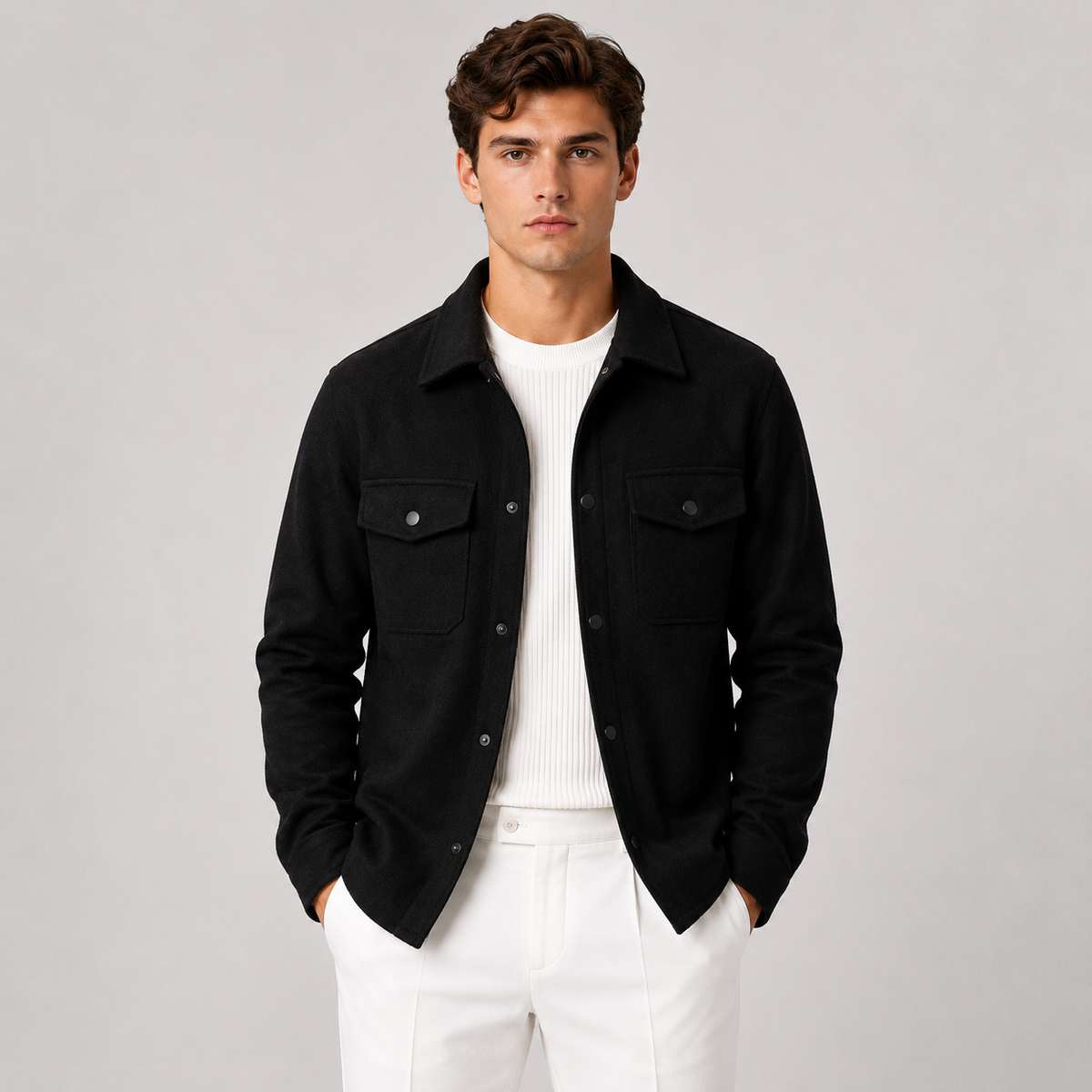 Men's utility overshirt – The Wycliffe by Huna – product view 8