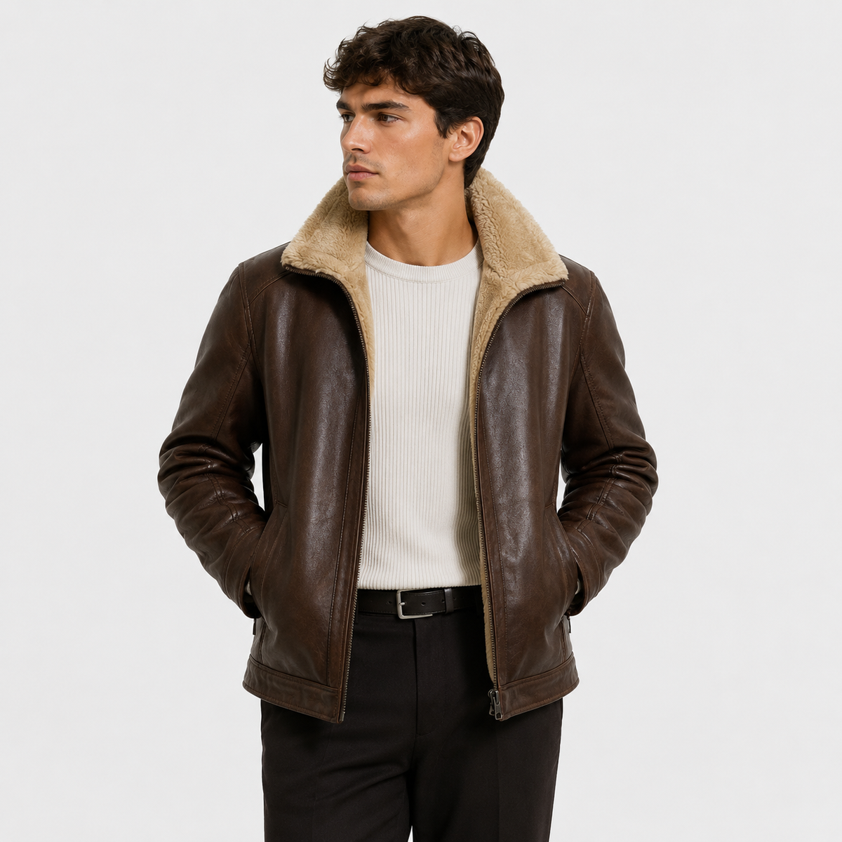 Men's zip front jacket – The Redford by Huna – product view 1