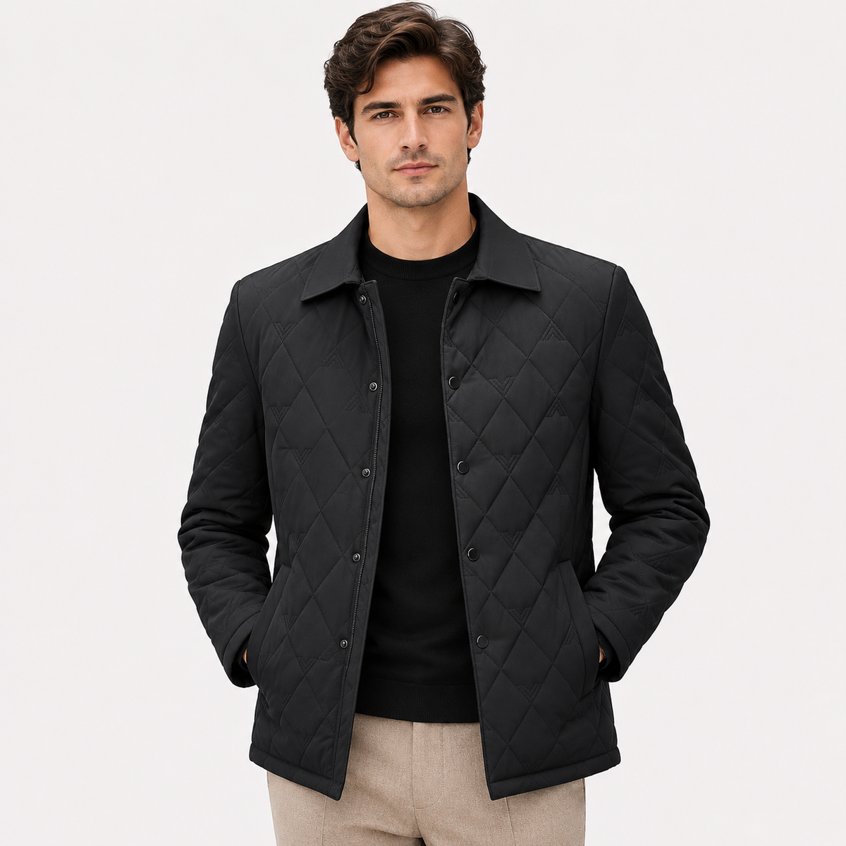 Men's quilted jacket – The Elwood by Huna – product view 6