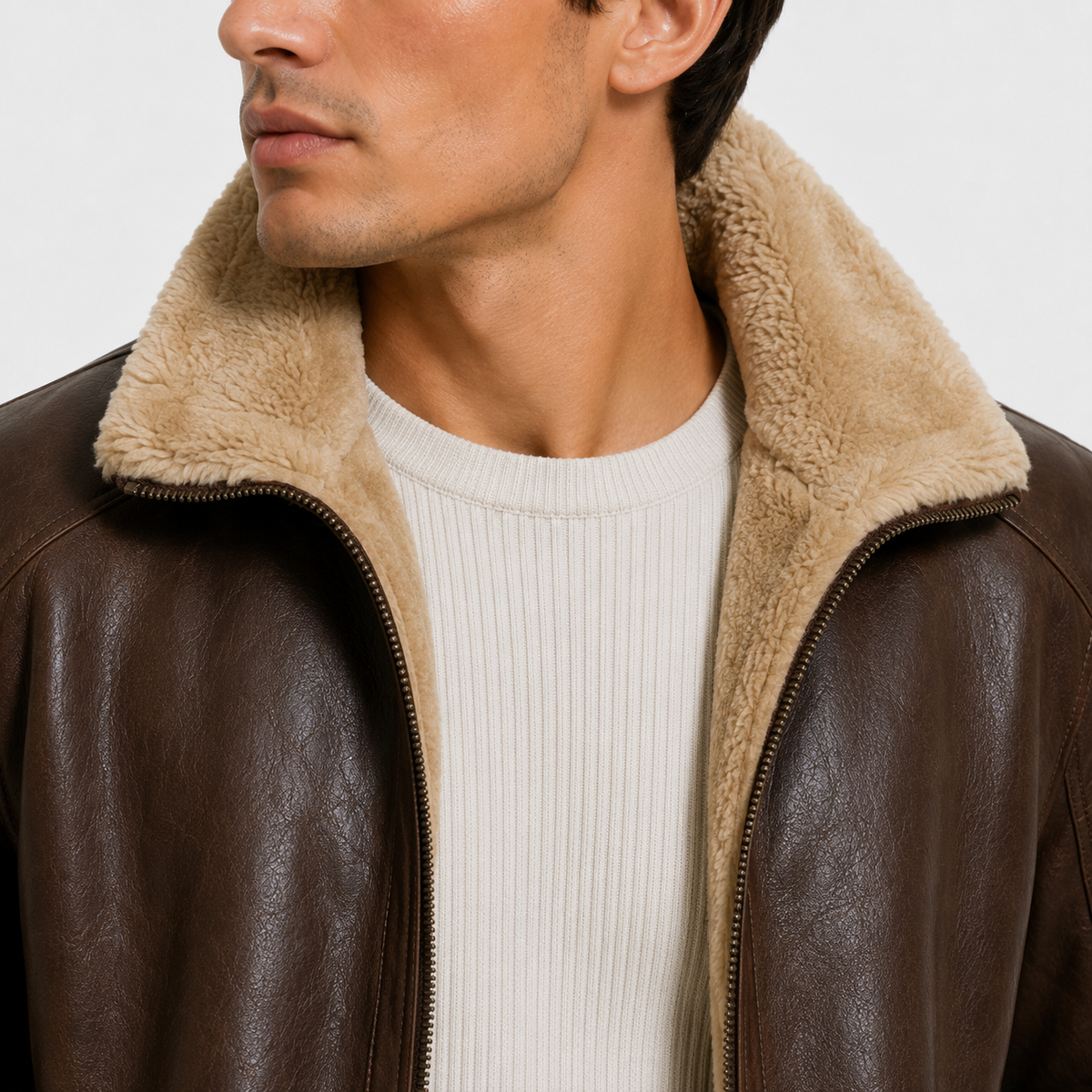 Men's zip front jacket – The Redford by Huna – product view 3