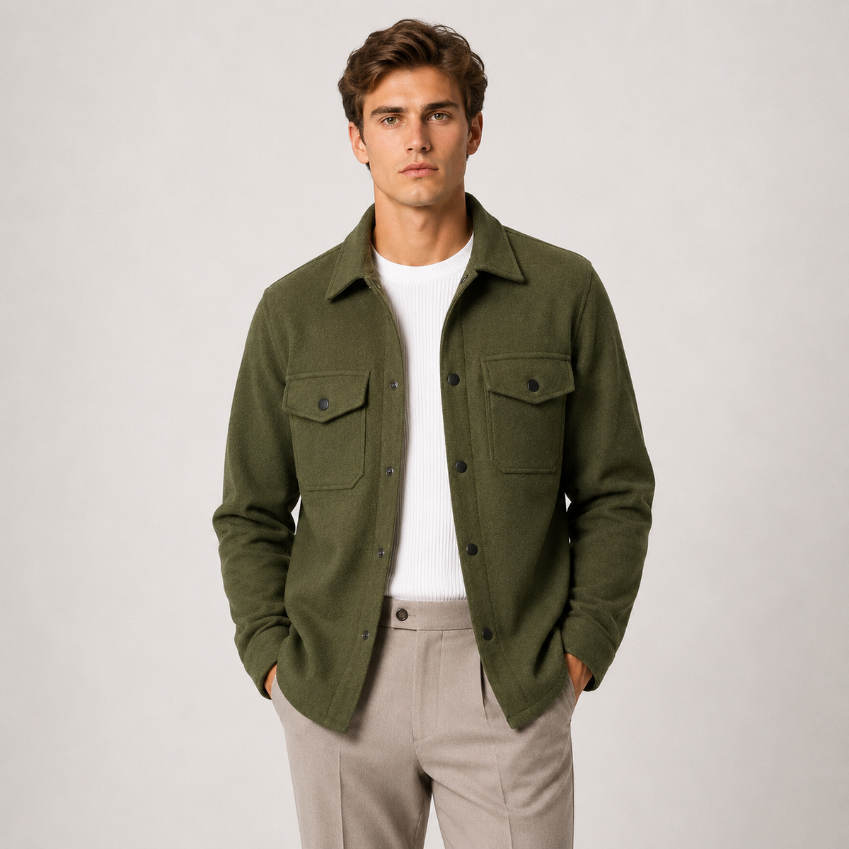 Men's utility overshirt – The Wycliffe by Huna – product view 1